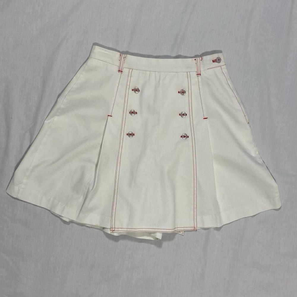 Gator white pleated mini skort size small preppy sporty vintage
